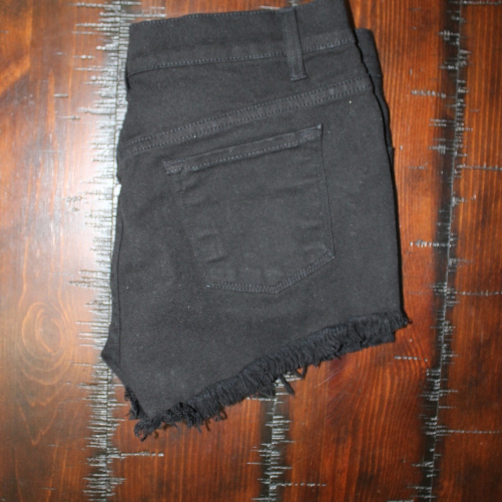 O2 Denim High Rise Black Jean Shorts - Picture 8 of 11